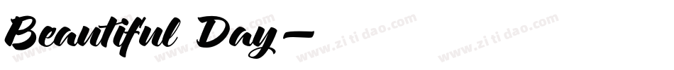 Beautiful Day字体转换